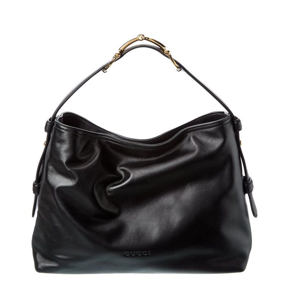 Gucci Beatrix Medium Leather Tote, Black